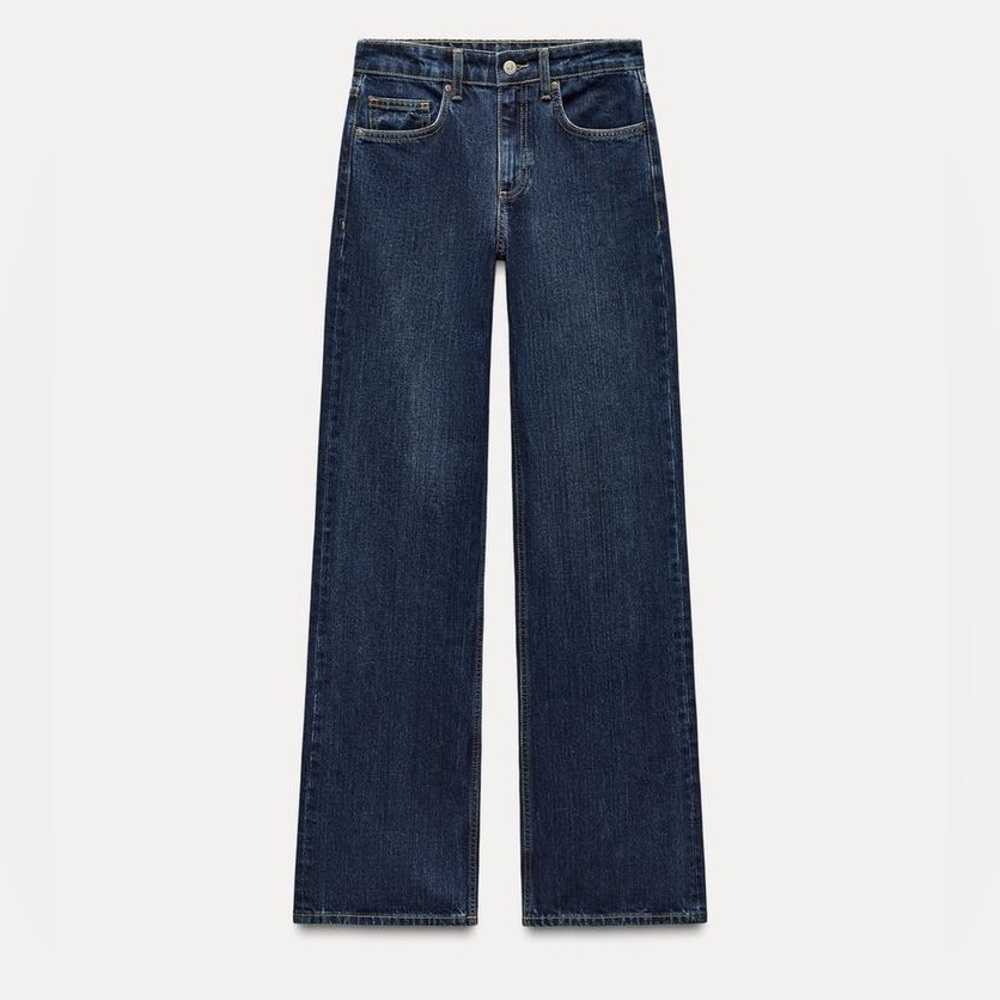 Zara TRF Mid-Rise Wide Leg Jean in size 29/8